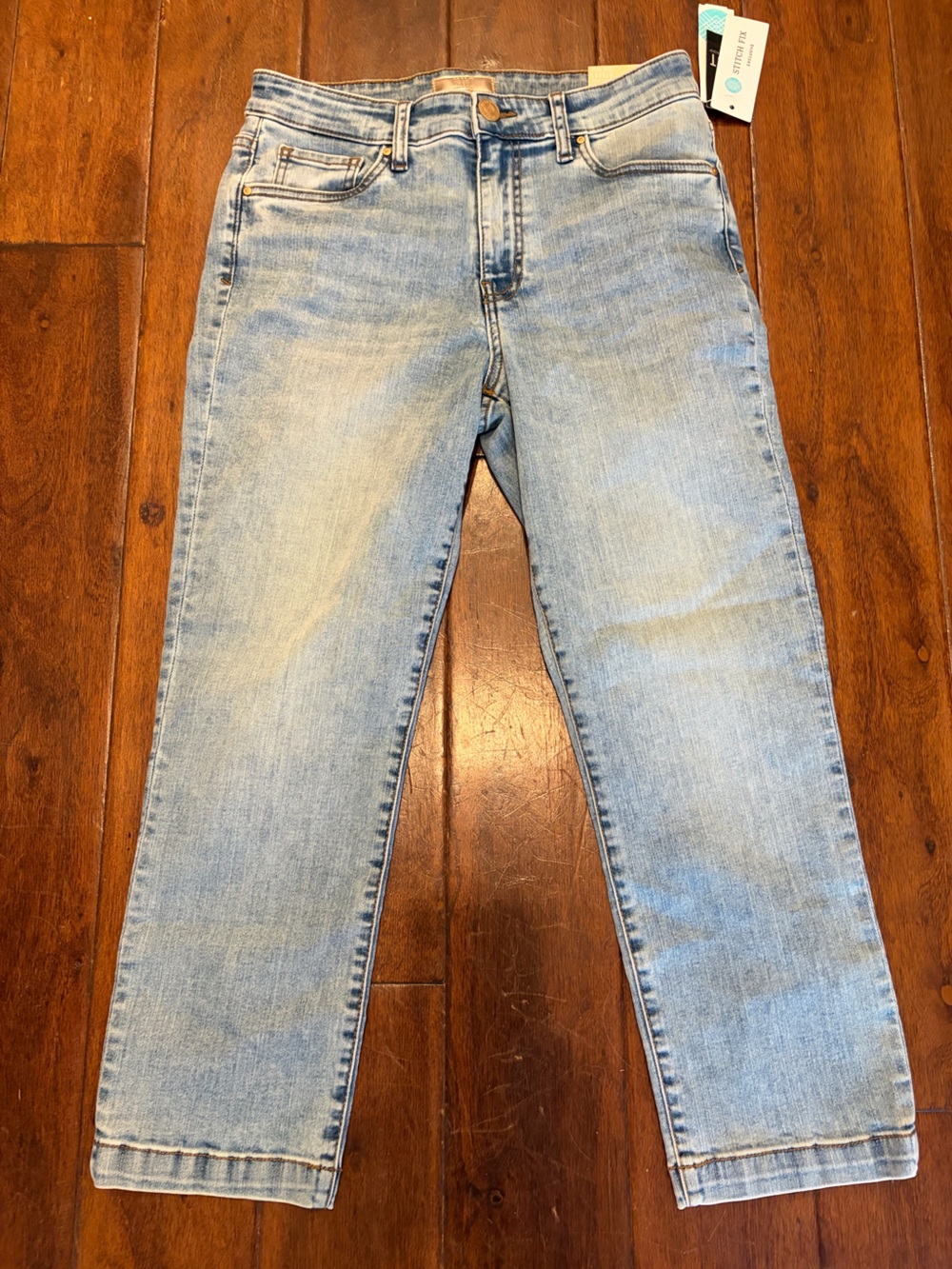 NWT Kut from the Kloth High Rise Lauren Crop Straight Leg Jeans Womens 6 Denim